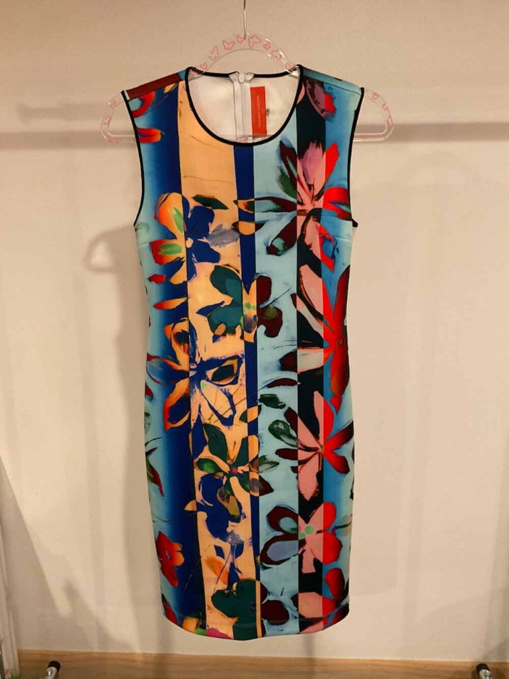 Dream Daily by Clover Canyon Floral Stripe Scuba Sheath Dress